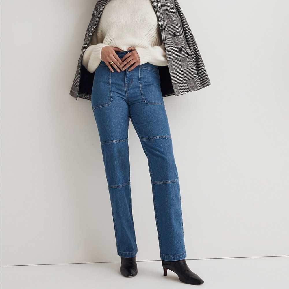 NWT Madewell ‘90s straight utility indigo blue jeans fenwood wash - size 32